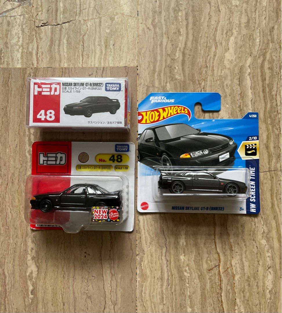 Voiture Miniature Tomica N°48 – Nissan Skyline GT-R (BNR32) – Échelle 1:59 – Noire – Boîte Non Ouverte