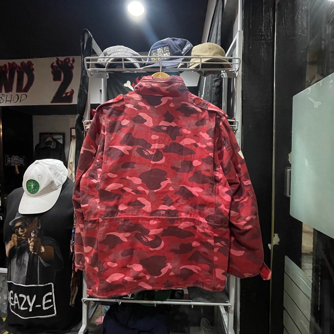OG 2000 s Bape M65 Red Camo Field Jacket
