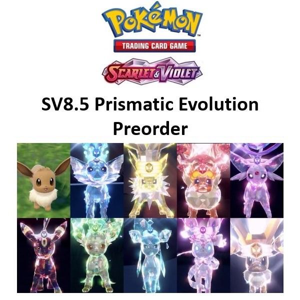Pokemon TCG: Scarlet & Violet SV8.5 Prismatic Evolution ETB / Tech Sticker  Collection / Binder Collection / Poster Collection & SV151 Mini Tins  (ENGLISH), Hobbies & Toys, Toys & Games on Carousell