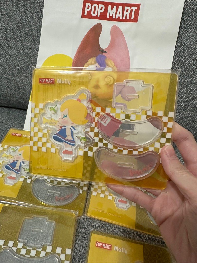 Pop mart Molly acrylic display (Category: Designer & Blind Box Toys) located in Makati City. Submitted by biancabee25 (Listing ID 1330252957, Image 2). Description: Pop mart molly acrylic display from Hong Kong 290 each Brand new with paper bag Courier: LBC/ lalamove Mop: gcash Loc: Makati.