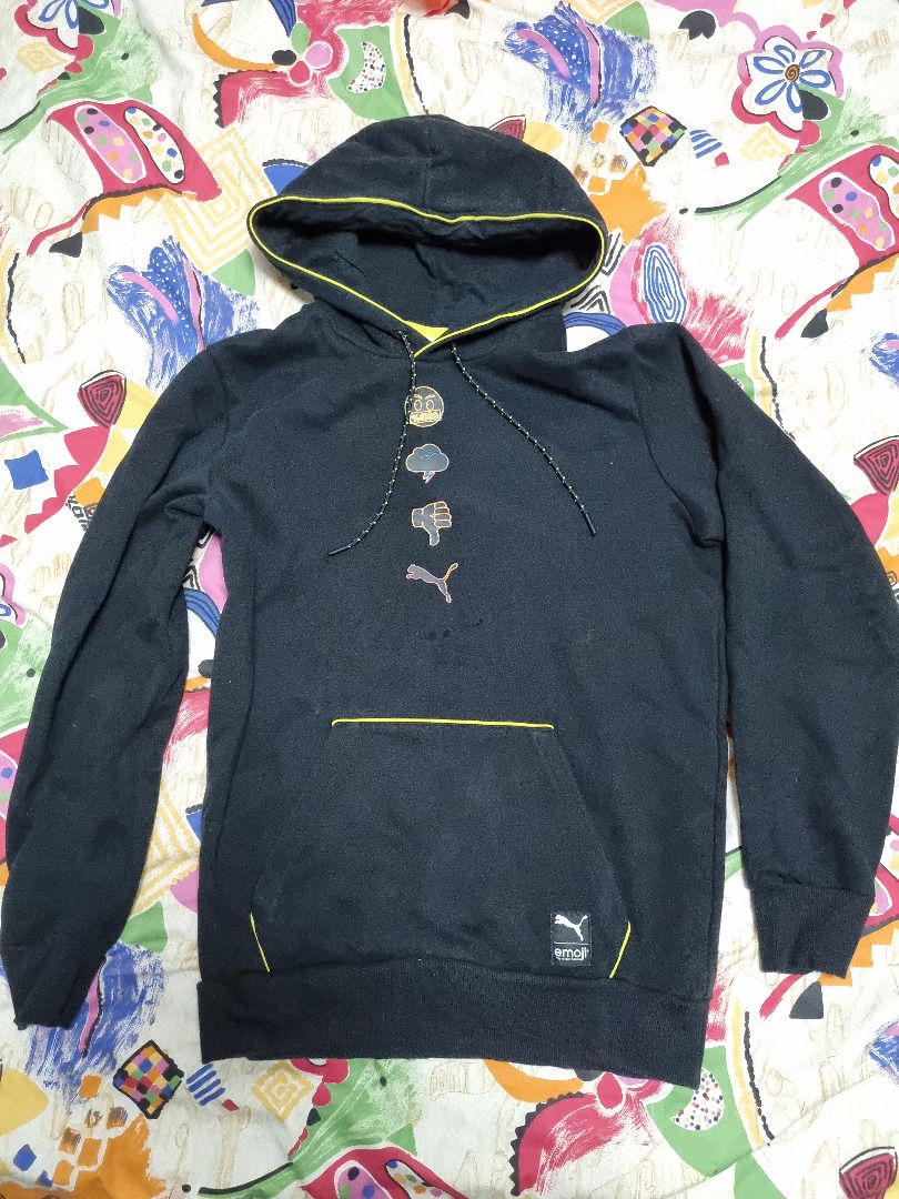 Puma emoji black hoodie essentials