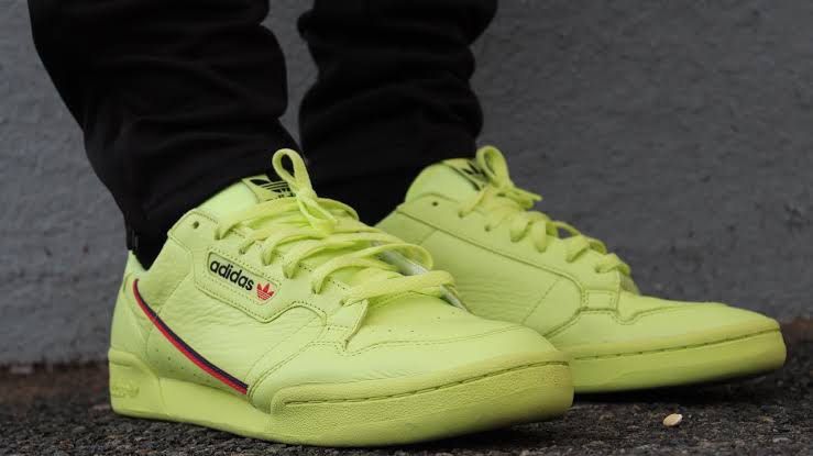 RARE Adidas Continental 80 s semi frozen yellow Women s Fashion Footwear Sneakers on Carousell