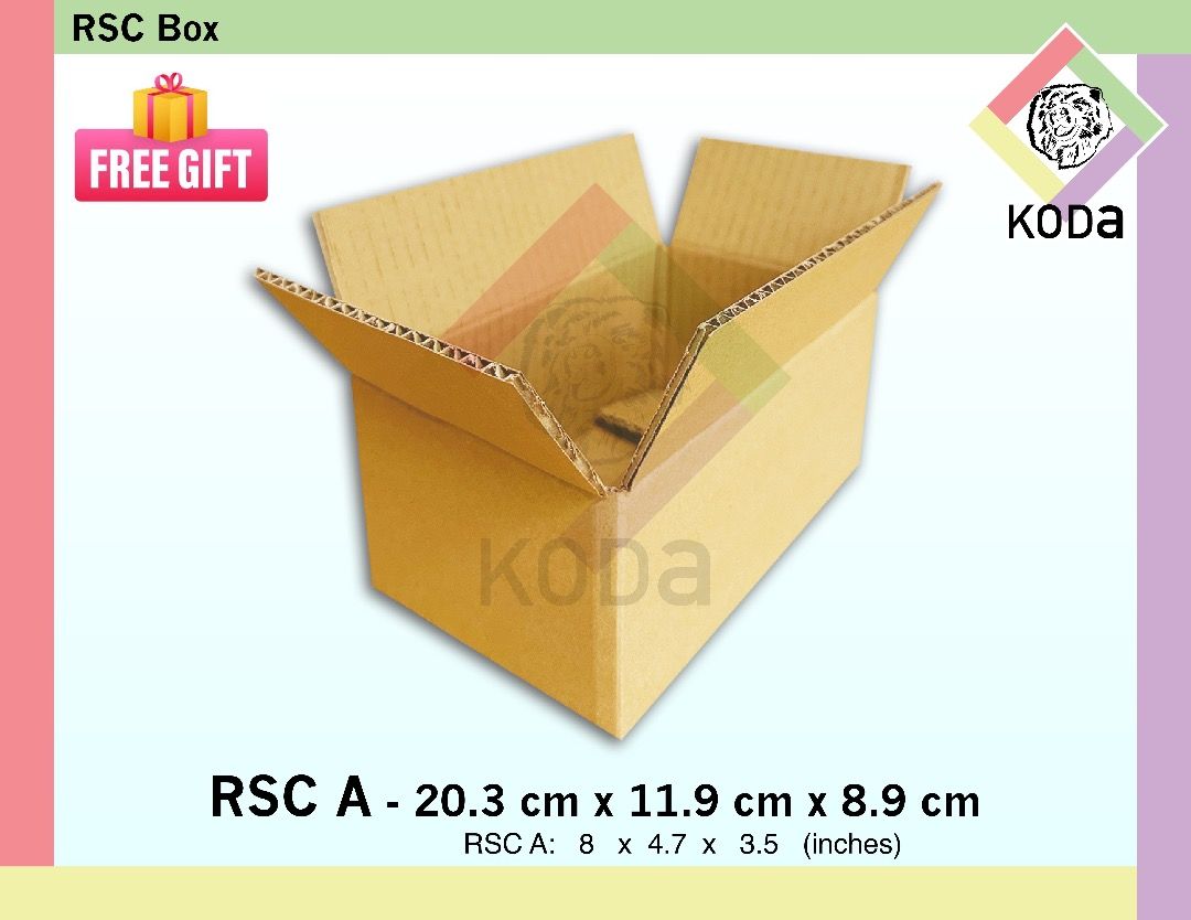 (RSC A-C-D) Plain Shipping Corrugated Box Kraft Christmas Packaging ...