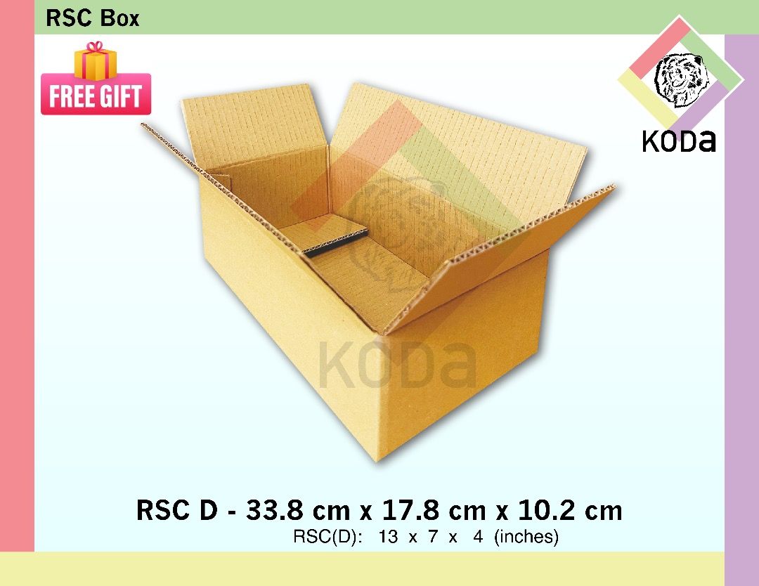 (RSC A-C-D) Plain Shipping Corrugated Box Kraft Christmas Packaging ...