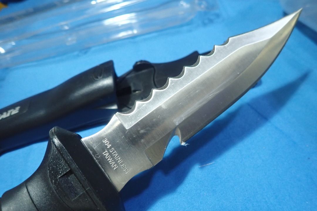 Scuba dive diving spearfishing tool new with sheath black (Category: Everything Else Others) located in Davao. Submitted by blake.auge (Listing ID 1330180141, Image 3). Description: Barracuda Sharp Tip Diving Knife (5 In Blade) brand new, never used 304 stainless steel blade Stainless steel hammer on handle bottom Quick release and adjustable straps Easy disassembling for cleaning and maintenance.