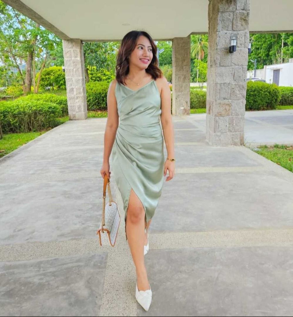 SHEIN Sage Green Dress, Women's Fashion, Dresses & Sets, Dresses on  Carousell