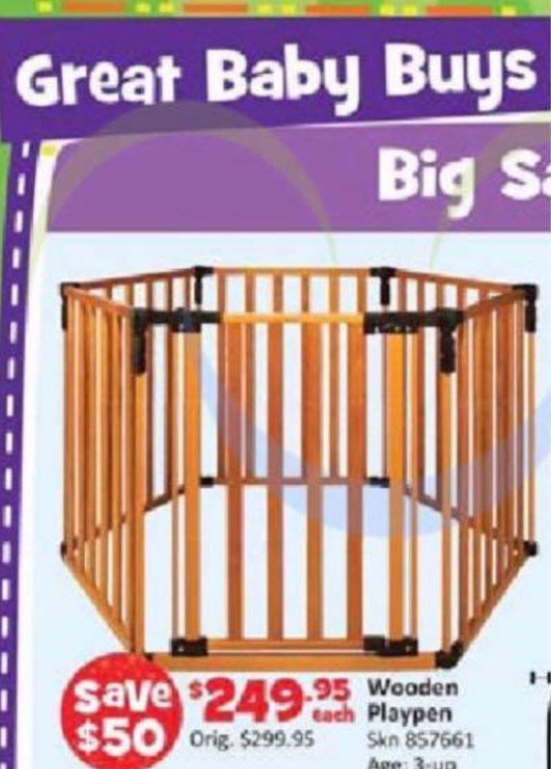 Toys R Us Wooden Playpen Play yard