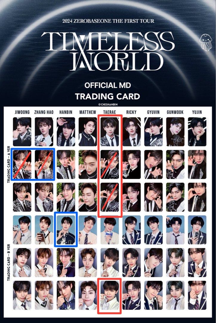 WTT] ZB1 World Tour [Timeless World] Trading Cards, Hobbies & Toys