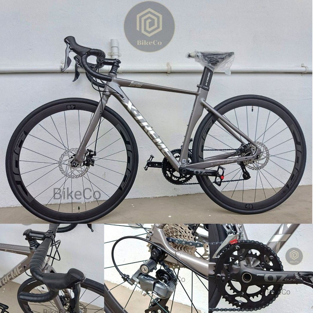 XTREME Shimano Claris 2 x 8 Speed Road Bike Entry Level Aluminium Disc Brake Race Bicycle