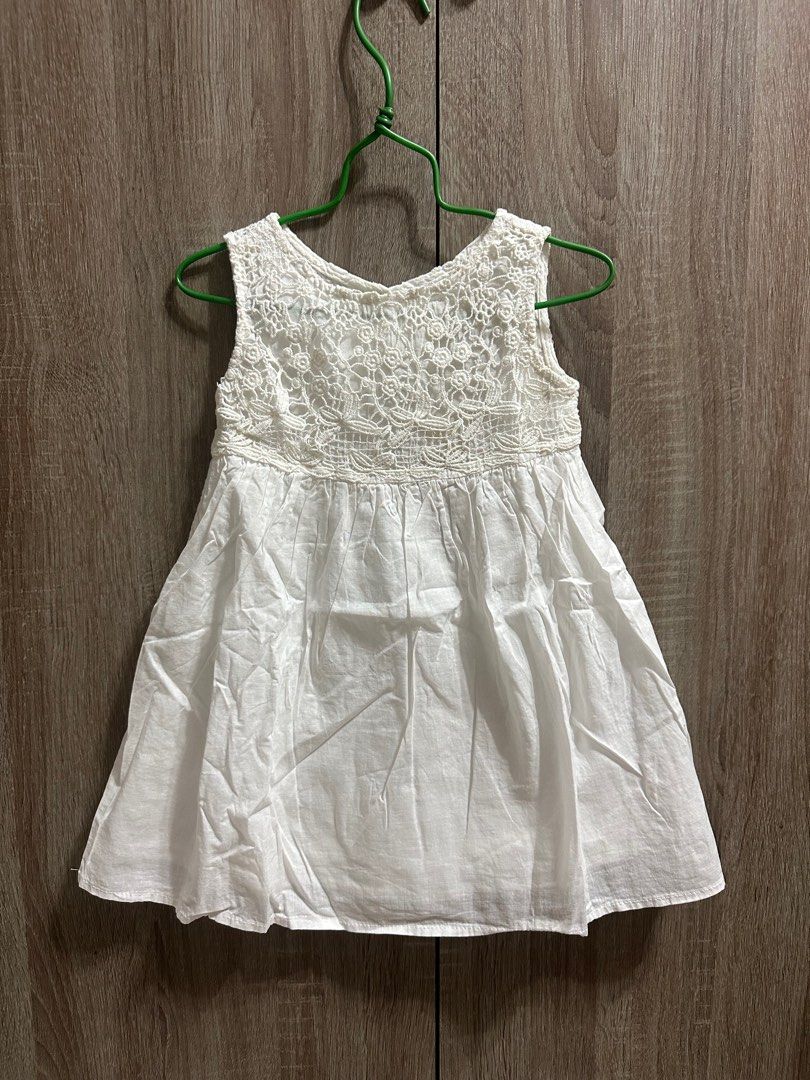 Zara girls white dress on sale