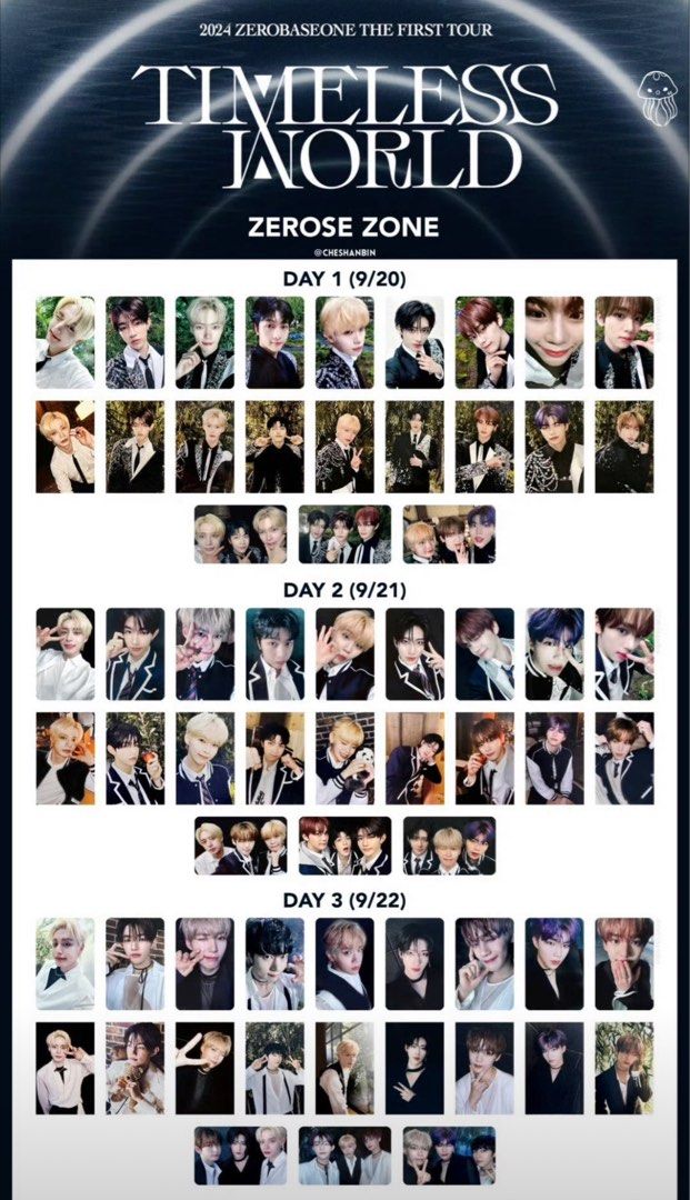 ZEROBASEONE ZB1 TIMELESS WORLD ZEROSE ZONE PHOTOCARD PC, Hobbies