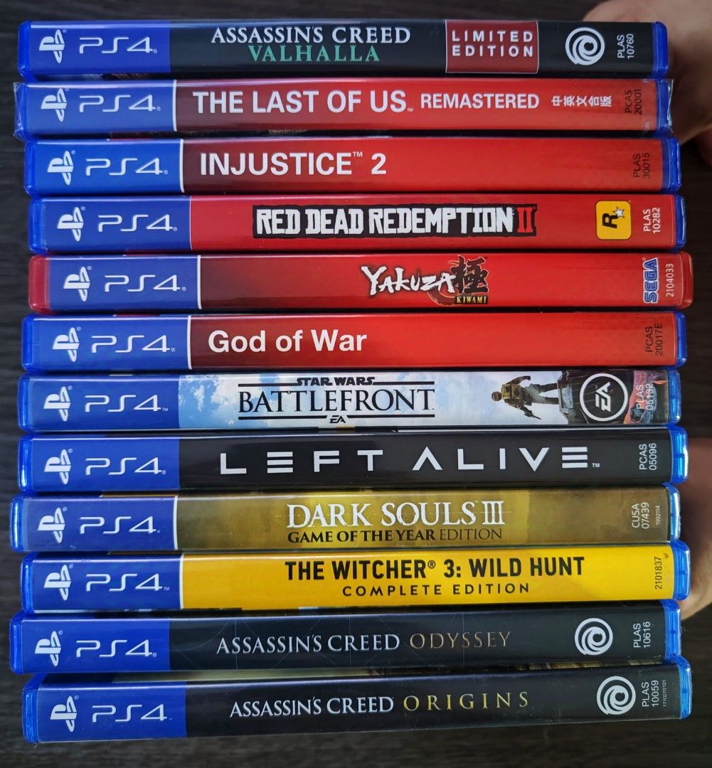 12 PCS PS4 GAMES PLAYSTATION 4 TAKE ALL ONLY VALHALLA RED DEAD