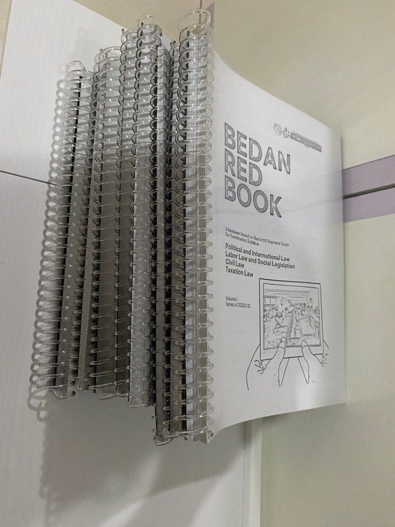 2020/21 bedan red book (500 for all) (Category: Textbooks) located in Manila. Submitted by tinscornerph (Listing ID 1330443842, Image 1). Description: 2020/21 Bedan Red Book Comm Crim Rem Ethics Poli and IL Labor Civ Tax.