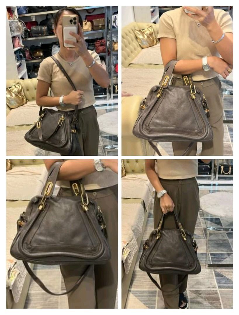 Chloe Paraty Leather Medium Shoulder Top Handled Bag Luxury Bags Wallets on Carousell