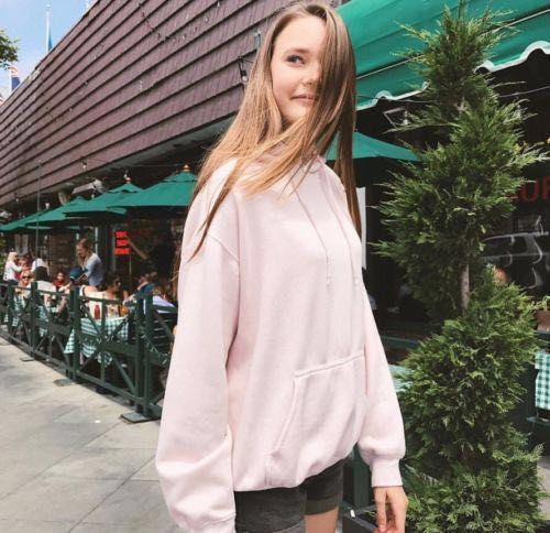BNWOT Brandy Melville Pale Pink Christy Hoodie Women s Fashion Tops Longsleeves on Carousell