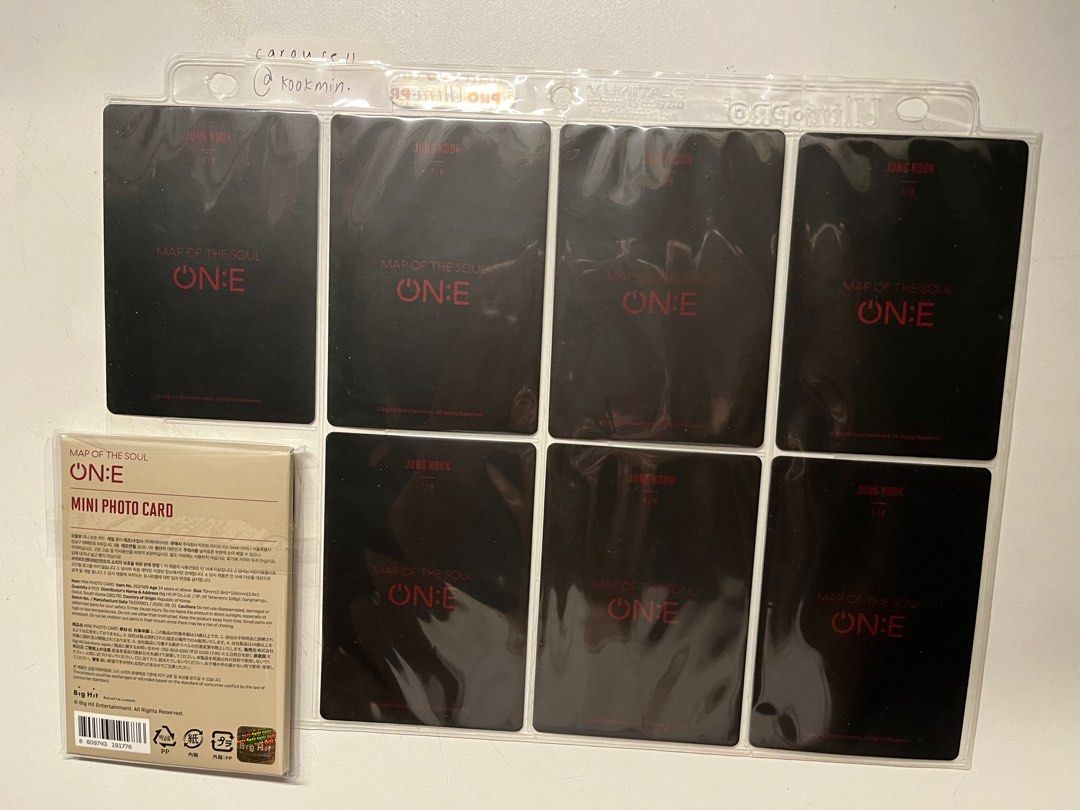 bts jungkook mots map of the soul one on:e official mini photocard