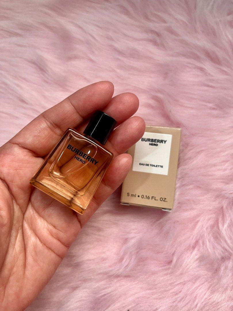 Burberry Hero Mini EDT for Men (Category: Fragrance & Deodorants) located in Manila. Submitted by modfit09 (Listing ID 1330376737, Image 3). Description: Onhand and ready to ship 100% original 5ml Dab type.