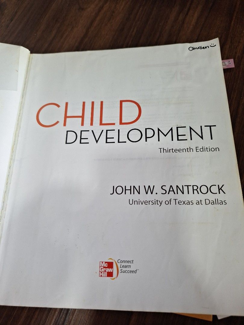 Child Development (Category: Textbooks) located in Singapore. Submitted by dorakitty (Listing ID 1330369750, Image 2). Description: child development book by John w santrock.
