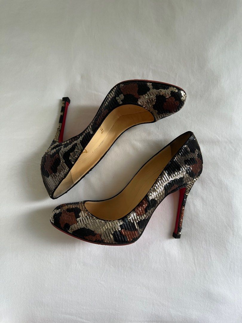 Christian Louboutin Fifi sparkly leopard pumps