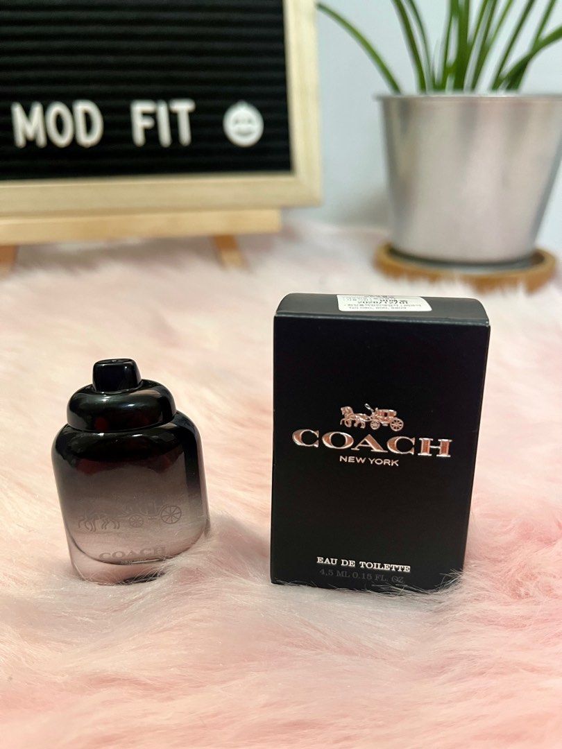 Coach New York Mini EDT for Men (Category: Fragrance & Deodorants) located in Manila. Submitted by modfit09 (Listing ID 1330372349, Image 1). Description: Onhand and ready to ship 100% original 4.5ml Dab type.