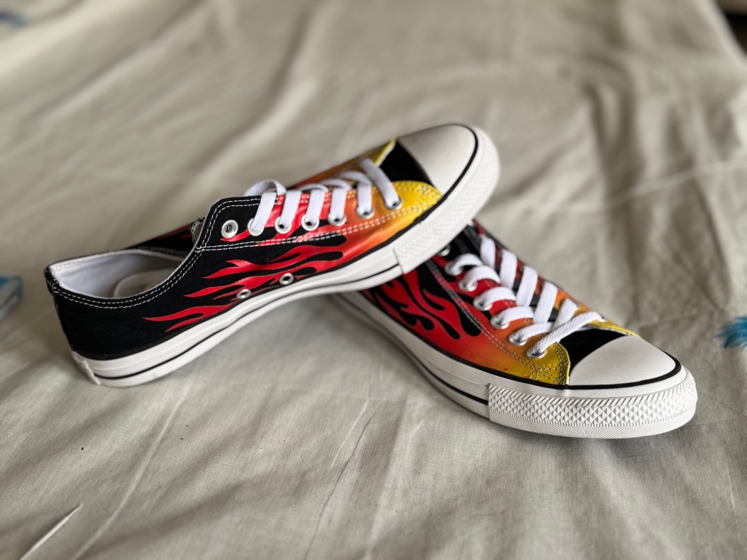 Converse Chuck 70 OX Low Archival Flame Print Men s Fashion Footwear Sneakers on Carousell