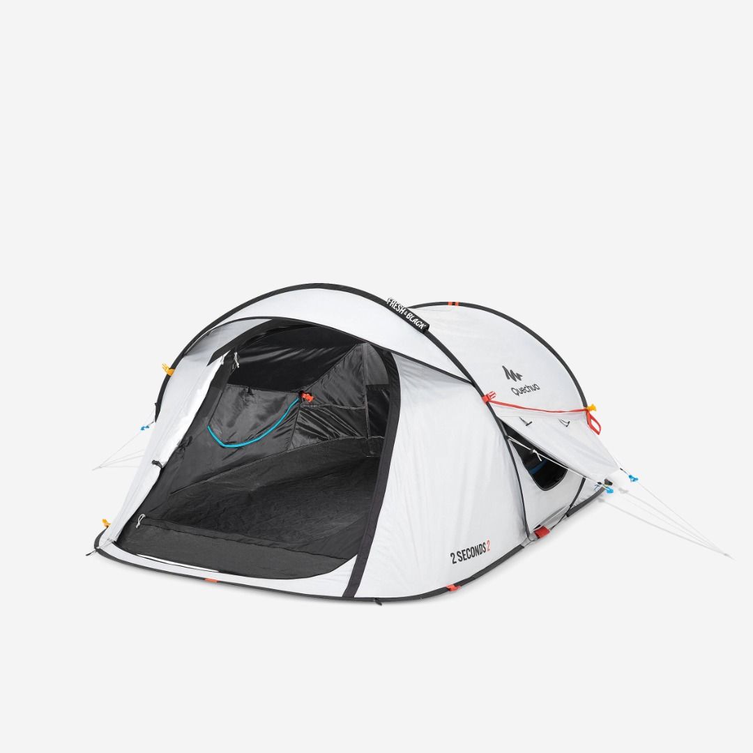 Decathlon Quechua Fresh Black 2 Seconds Camping Tent 2 Person Sports Equipment Hiking Camping on Carousell