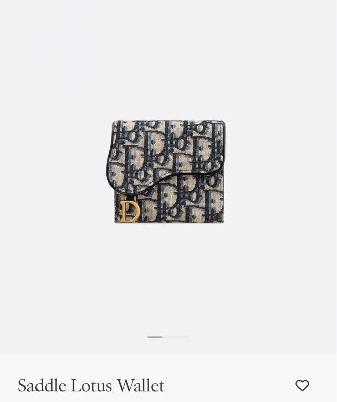 Dior Saddle Lotus Wallet Luxury Bags Wallets on Carousell