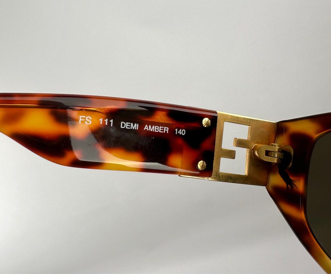 Fendi FS 111 Demi Amber Oval Sunglasses, Luxury, Accessories  display picture 3