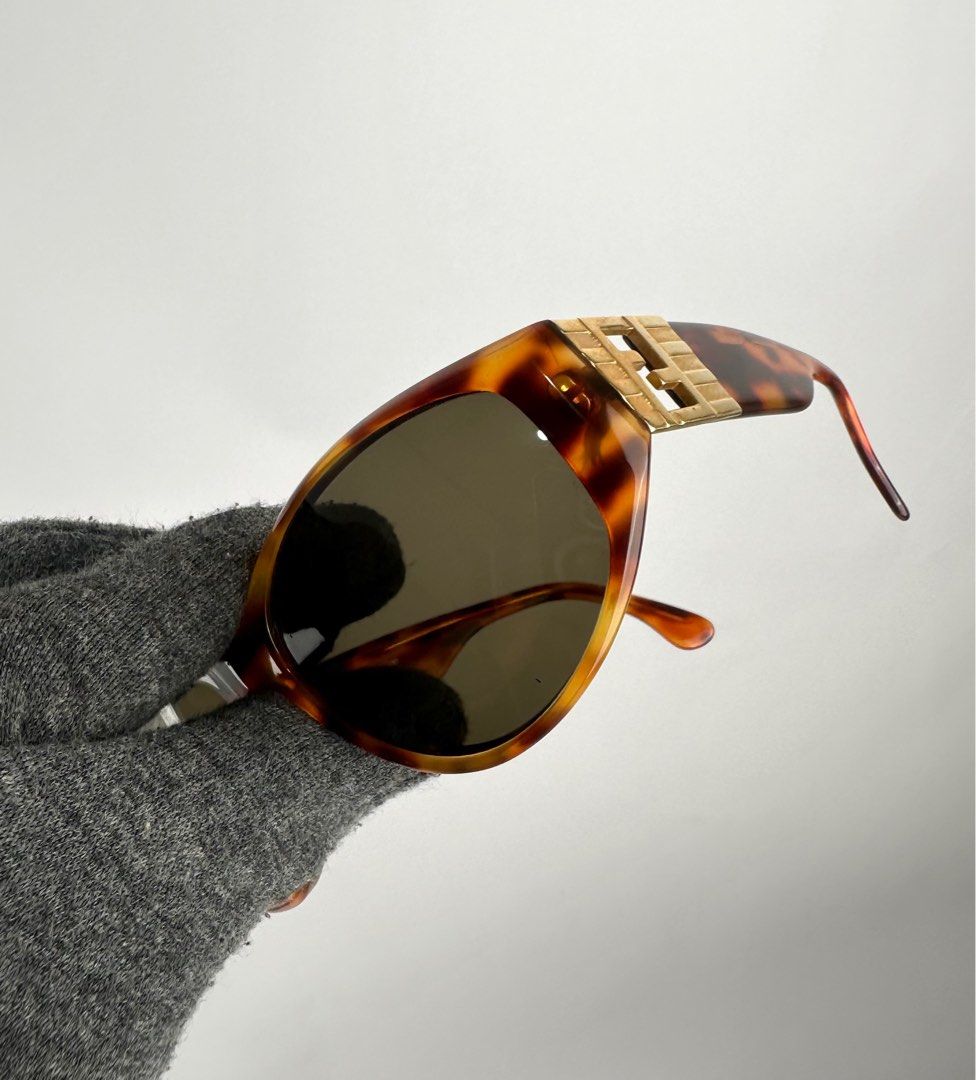 Fendi FS 111 Demi Amber Oval Sunglasses, Luxury, Accessories  display picture 2