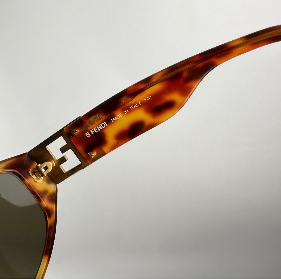 Fendi FS 111 Demi Amber Oval Sunglasses, Luxury, Accessories  display picture 1