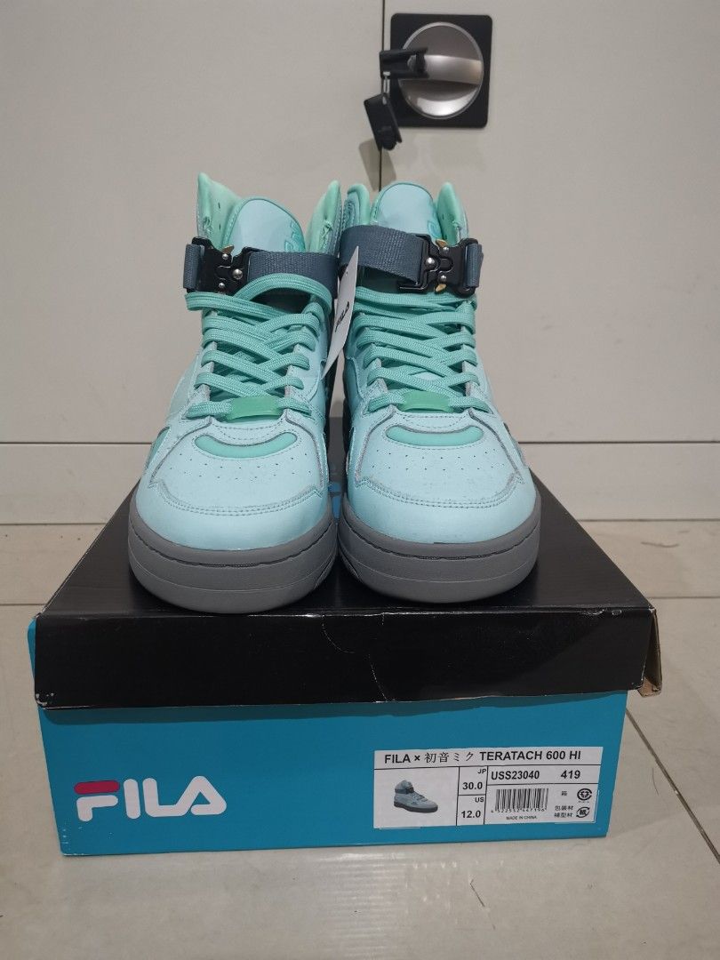 FILA Hatsune Miku TERATACH 600 HI LIGHT BLUE/GREY US 12