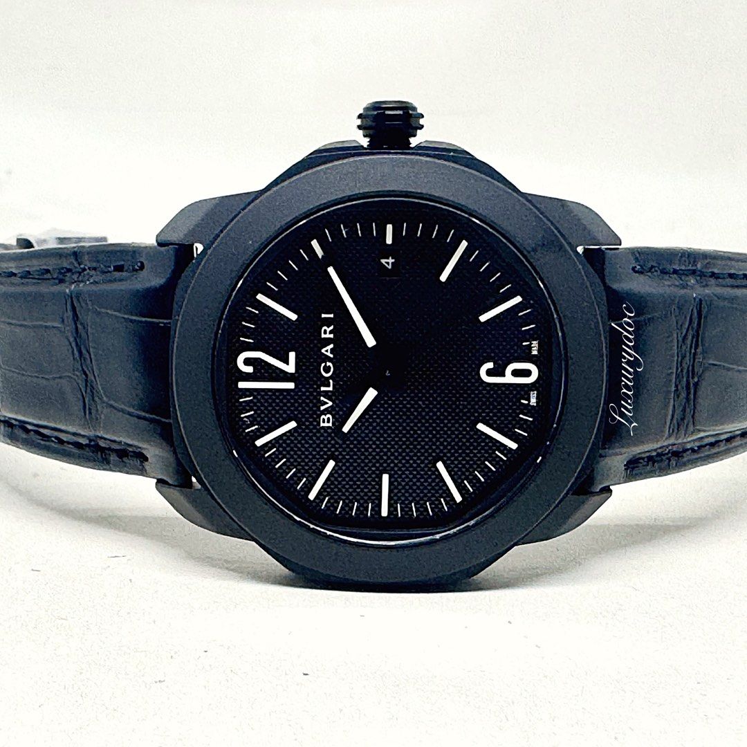 BVLGARI OCTO ROMA BLACK DLC STEEL AUTOMATIC 41MM WATCH