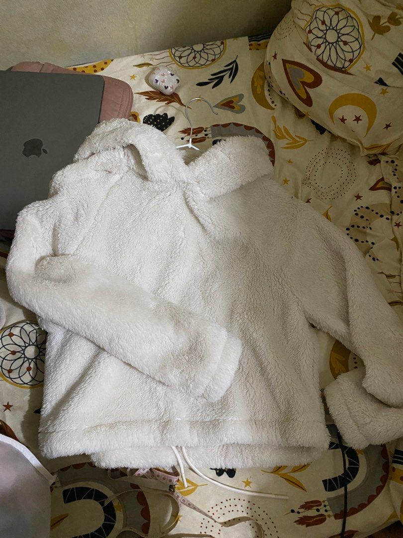 H&m fur hoodie new arrivals
