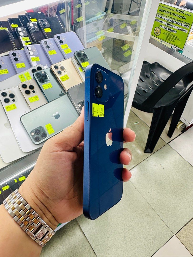 Iphone 12 128gb 91% batt Smartlocked NTC (Category: iPhone 12 Series) located in San Juan City. Submitted by javedsgadgetshop (Listing ID 1330479450, Image 3). Description: OPEN FOR INSTALLMENT VIA CREDIT CARD/GGIVES/SPAY/BILLEASE & SWAP/TRADE-IN! BUY AND SELL! Quick Specs : Iphone 12 •128gb •NTC Variant •91% batt health •Smartlocked •95% Smoothness •No hidden issue | No Repaired •100% Authentic | Not Refurbished •w/ OEM Charger & store warranty 