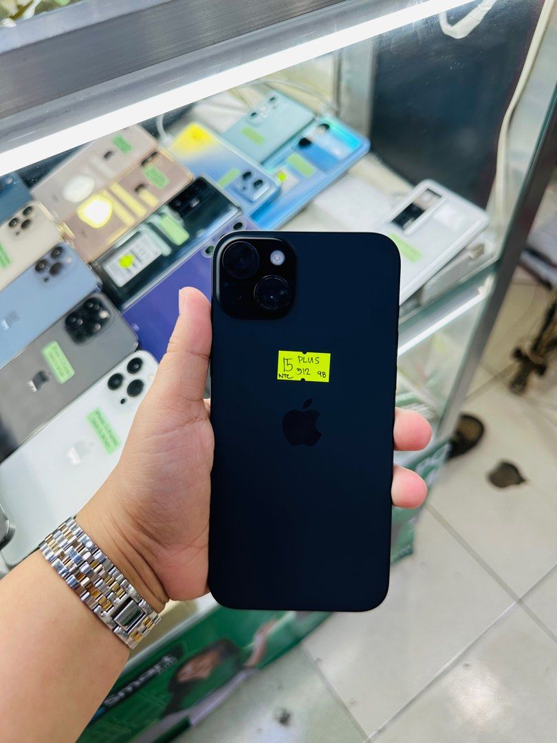 Iphone 15 Plus 512gb 98% batt FU NTC (Category: iPhone 15 Series) located in San Juan City. Submitted by javedsgadgetshop (Listing ID 1330485440, Image 1). Description: OPEN FOR INSTALLMENT VIA CREDIT CARD/GGIVES/SPAY/BILLEASE & SWAP/TRADE-IN! BUY AND SELL! Quick Specs : Iphone 15+ •512gb •NTC Variant •98% batt health •Factory Unlock •95% Smoothness •No hidden issue | No Repaired •100% Authentic | Not Refurbished •w/ OEM Charger & store warranty 