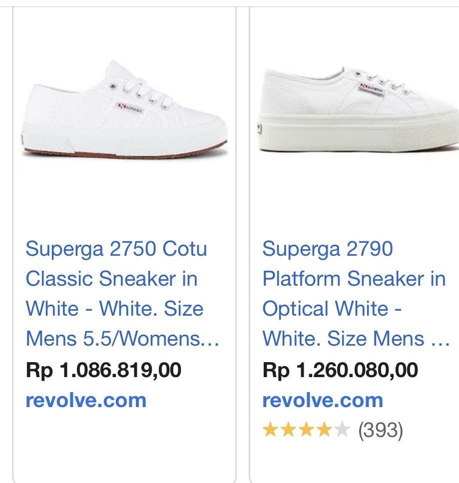Ukuran sepatu superga hot sale