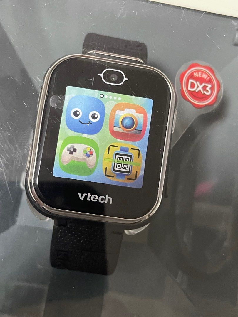 Kidizoom Smart Watch DX3 with Flashlight and Camera (Category: Wearables & Smart Watches) located in Manila. Submitted by thecluttershop_2018 (Listing ID 1329909325, Image 1). Description: Almost brand new. With acrylic box and stickers still. Only the manual is missing. My mom and dad bought this for my kids to play with but we avoid screen time for our kids. Price is still negotiable. Features: Cool, kid-friendly DX3 features dual cameras for p