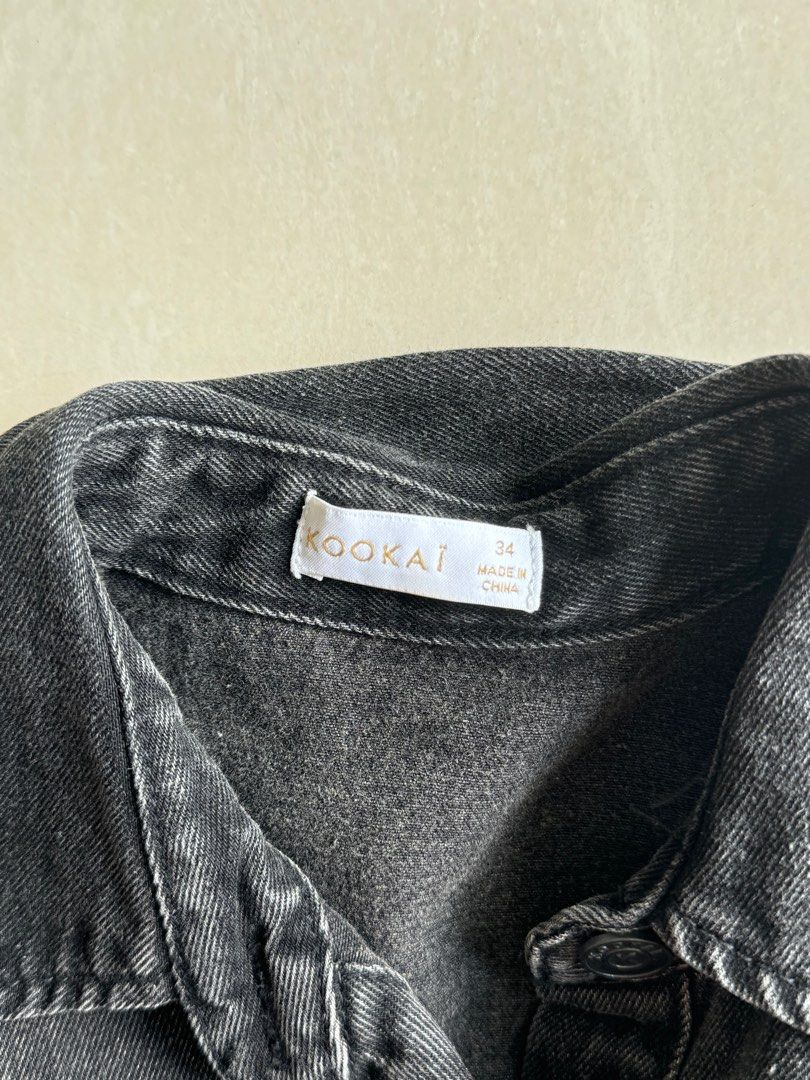 Kookai black denim jacket Men s Fashion Coats Jackets and Outerwear on Carousell