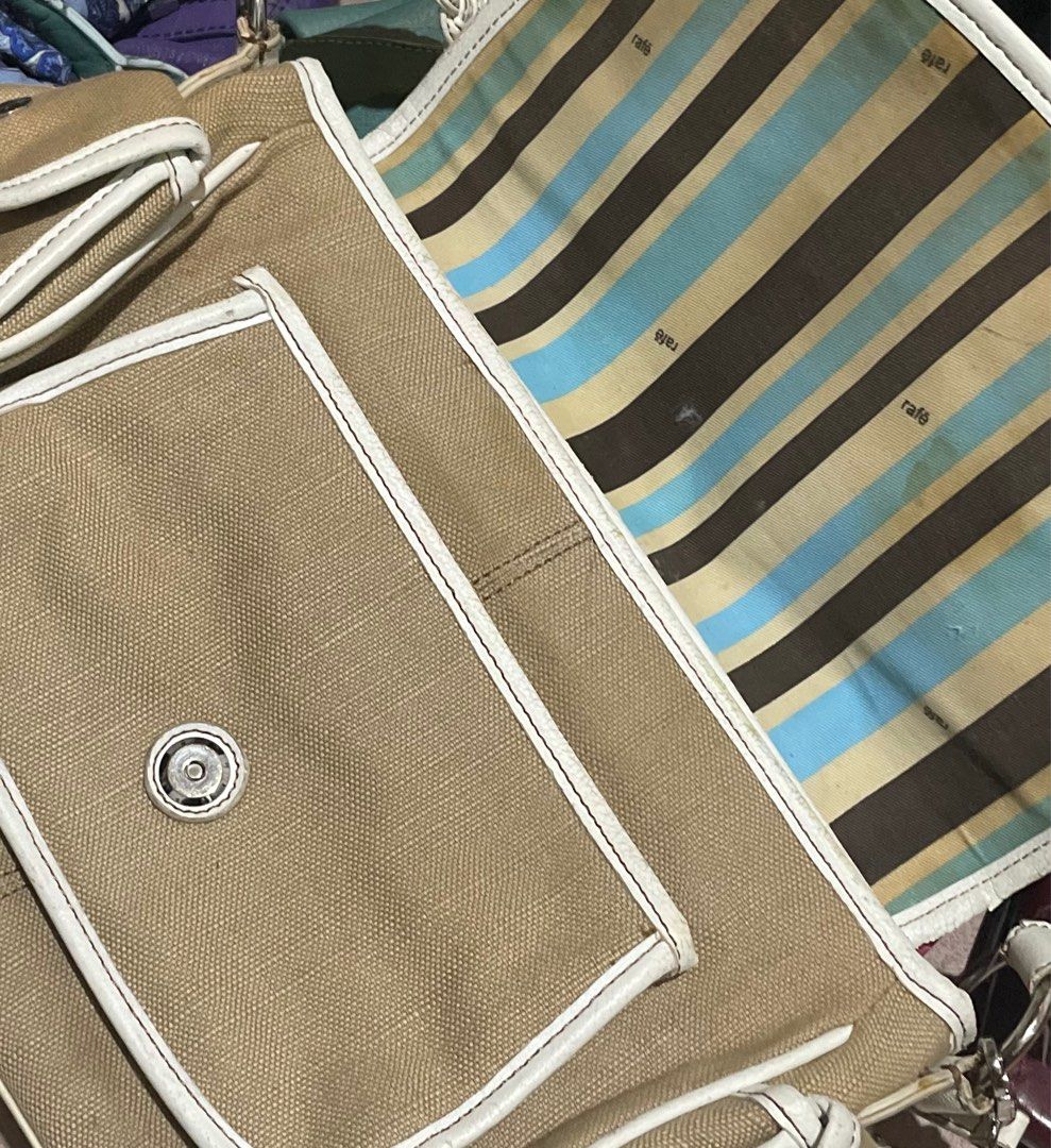 Rafe Tan Linen Leather Shoulder Flap Bag (Category: Shoulder Bags) located in Quezon City. Submitted by fragmentos (Listing ID 1330504311, Image 2). Description: Price is negotiable. Feel free to message me if you have any questions..