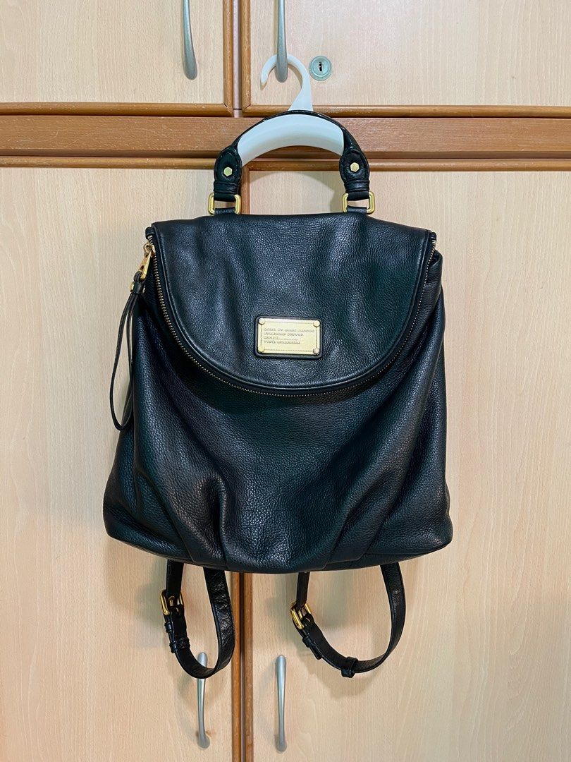 Marc by Marc Jacobs Classic Q Mariska Leather Backpack in Black