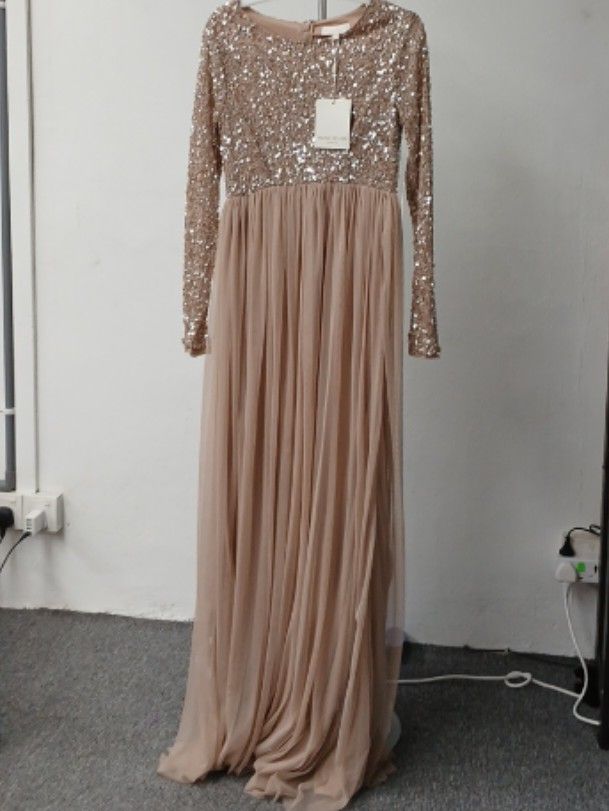 Maya Deluxe dreamy nude evening wear, Women's Fashion, Dresses & Sets, Evening  Dresses & Gowns on Carousell