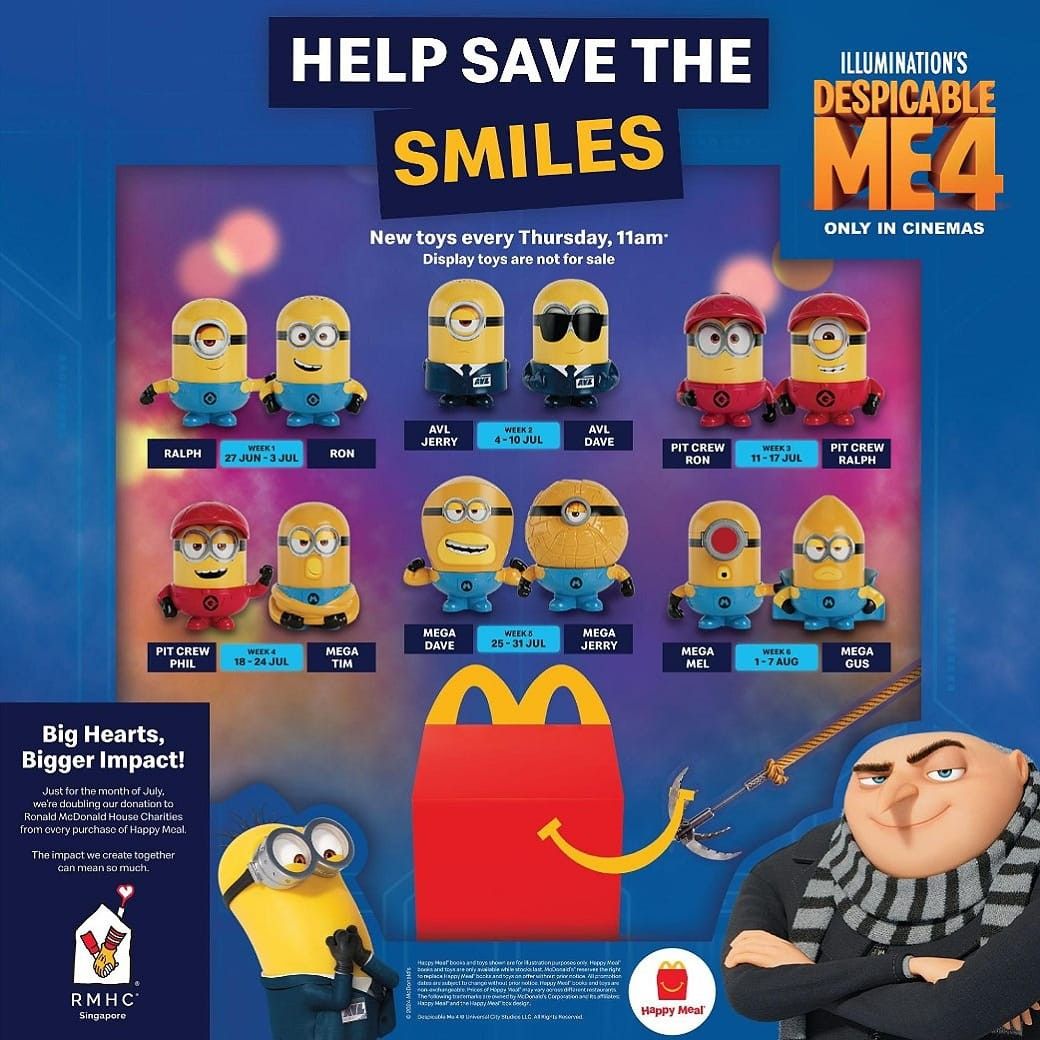 Happy Meal Despicable Me Action Figures Mcdonalds Minion Toys