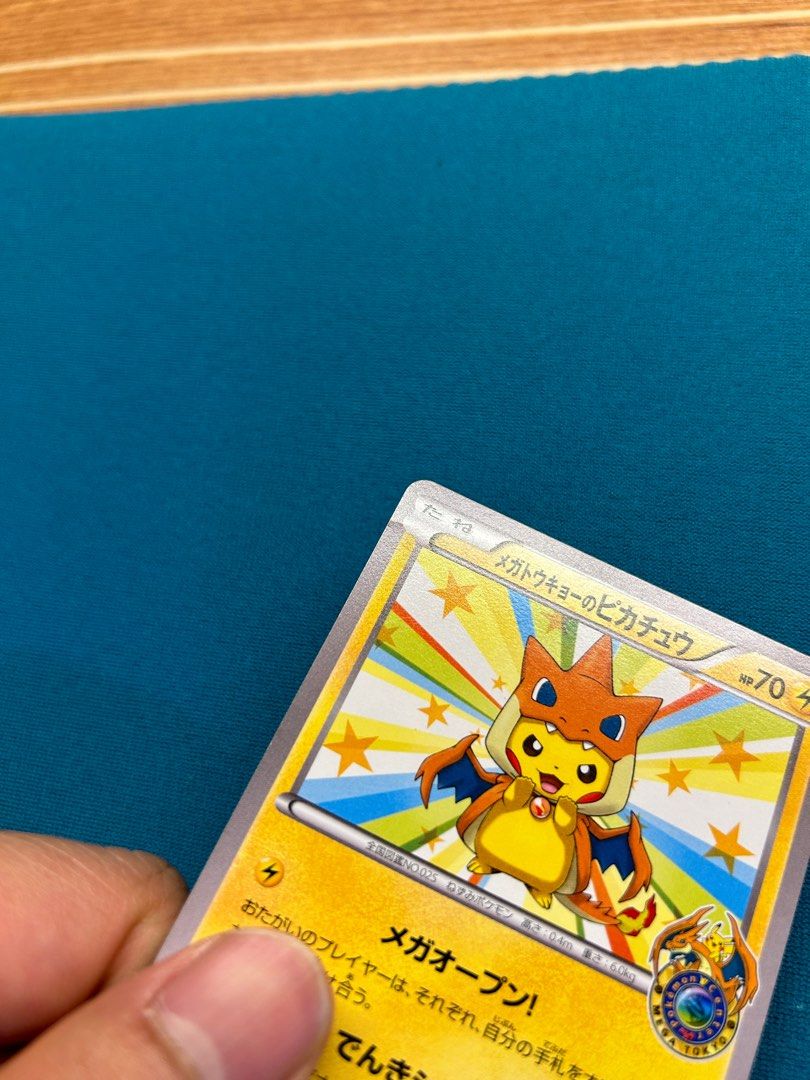 Mega Tokyo's Pikachu with Charizard Poncho Promo TCG Pokemon Mega Tokyo's Pikachu with Charizard Poncho Promo TCG Pokemon