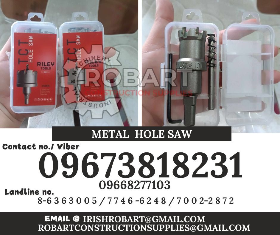 metal hole saw (Category: Construction Tools & Equipment) located in Manila. Submitted by irishrobart_22 (Listing ID 1330383513, Image 1). Description: metal hole saw 25mm brand: RILEY SEND US MESSAGE FOR INQUIRIES ‼️‼️ LOOK FOR IRISH ROBART VBR : 0 9 6 7 3 8 1 8 2 3 1/ 0 9 6 7 3 8 1 8 2 3 4 LANDLINE 8-6 3 6 3 0 0 5 / 7 7 4 6 -6 2 4 / 7 0 0 2-2 8 7 2 GMAIL: I R I S H R O B A R T @ G M A I L . C O M Office Address: 1405 Yuseco St. Sta Cruz Manila 