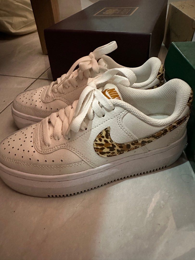 Custom Nike Nike Air Force Leopard Swoosh Custom Air Force 1s