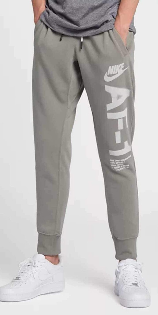 NIKE AIR FORCE ONE AF 1 French Terry Jogger Men s Fashion Bottoms Joggers on Carousell