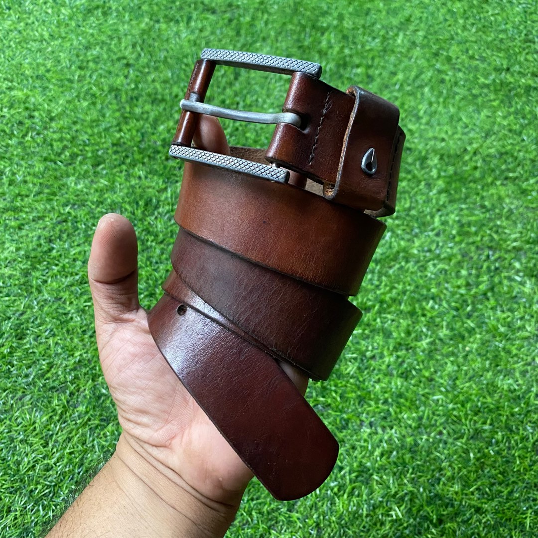 Nixon Belt Genuine Leather Brown Men s Fashion Watches Accessories Belts on Carousell