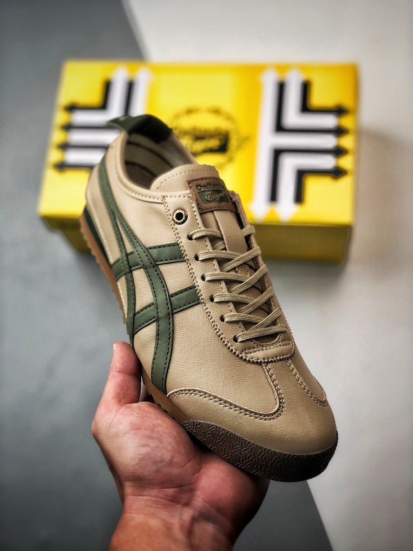 Onitsuka Tiger Mexico 66 SD Beige Green shoes, Men's Fashion
