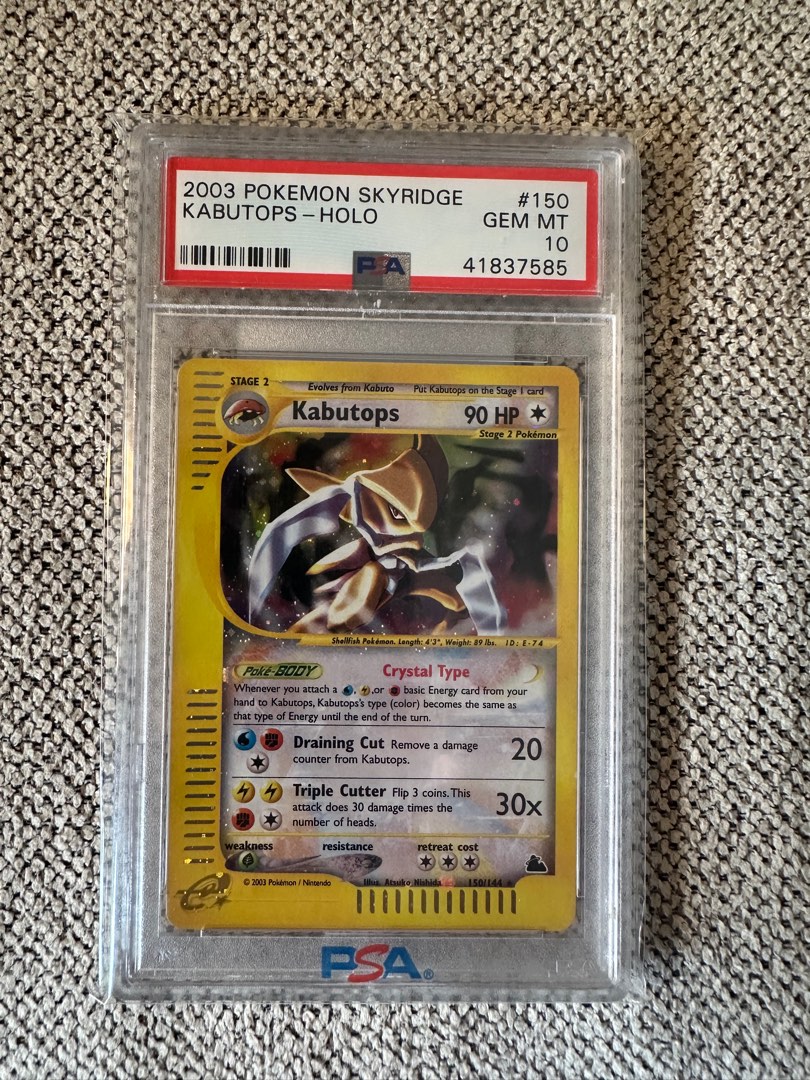 Pokémon TCG Kabutops skyridge Crystal psa 10 BGS CGC