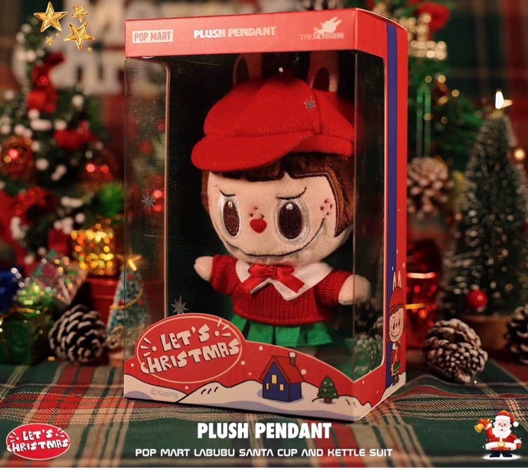 POPMART LABUBU LET’S CHRISTMAS PENDANT THE MONSTERS LABUBU Let's Christmas Series Plush Pendant